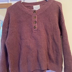 PINK ROSE mauve colored sweater size small